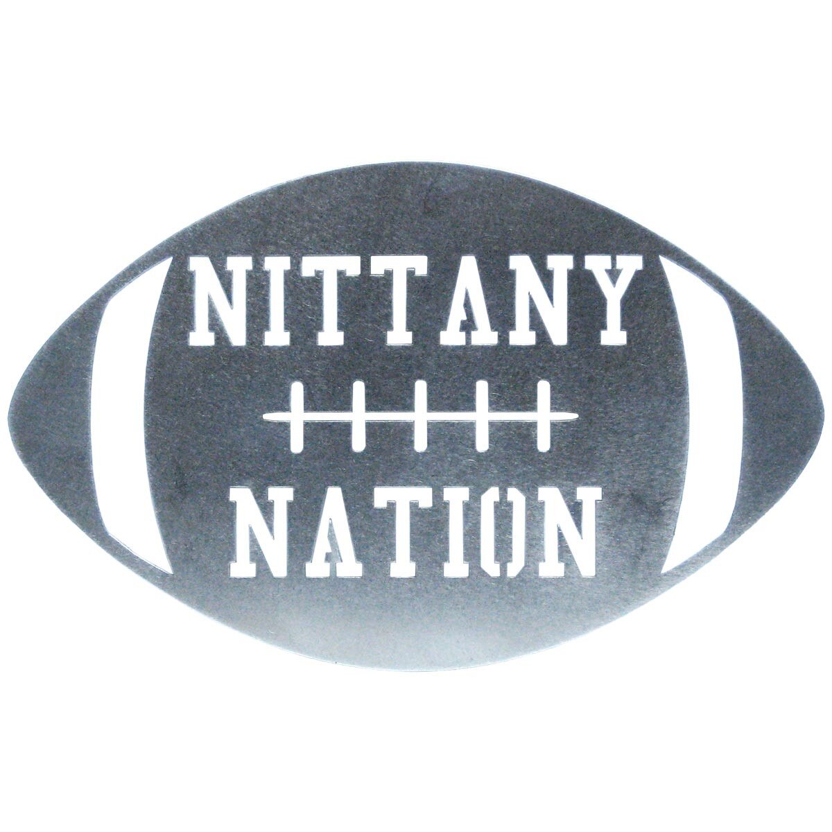 magnet metal football with cutout Nittany Nation